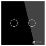 Smartly ME WiFi Smart Wall Light Switch Black 2 Gang No Neutral Required