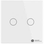 Smartly ME WiFi Smart Wall Light Switch White 2 Gang No Neutral Required