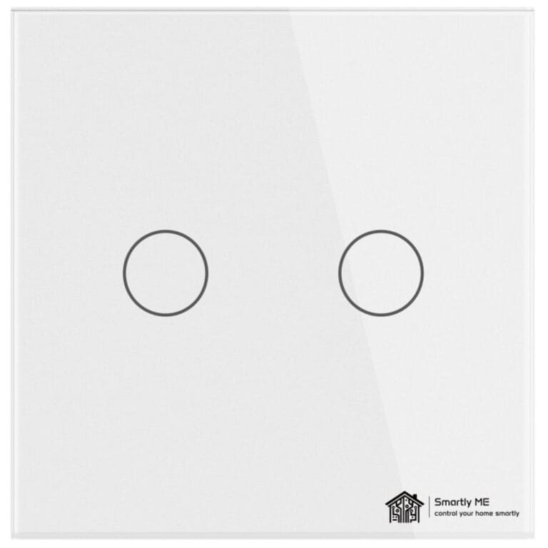 Smartly ME WiFi Smart Wall Light Switch White 2 Gang No Neutral Required